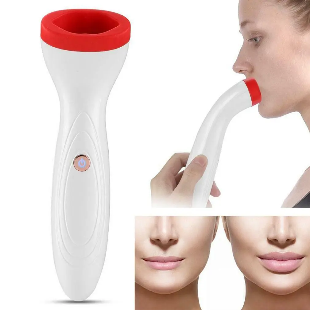 Silicone Lip Plumper Device Automatic Lip Augmentation Electric Lip Scrub Beauty Tool Fuller Lips Enlarger Lip Balm  Lips Gloss