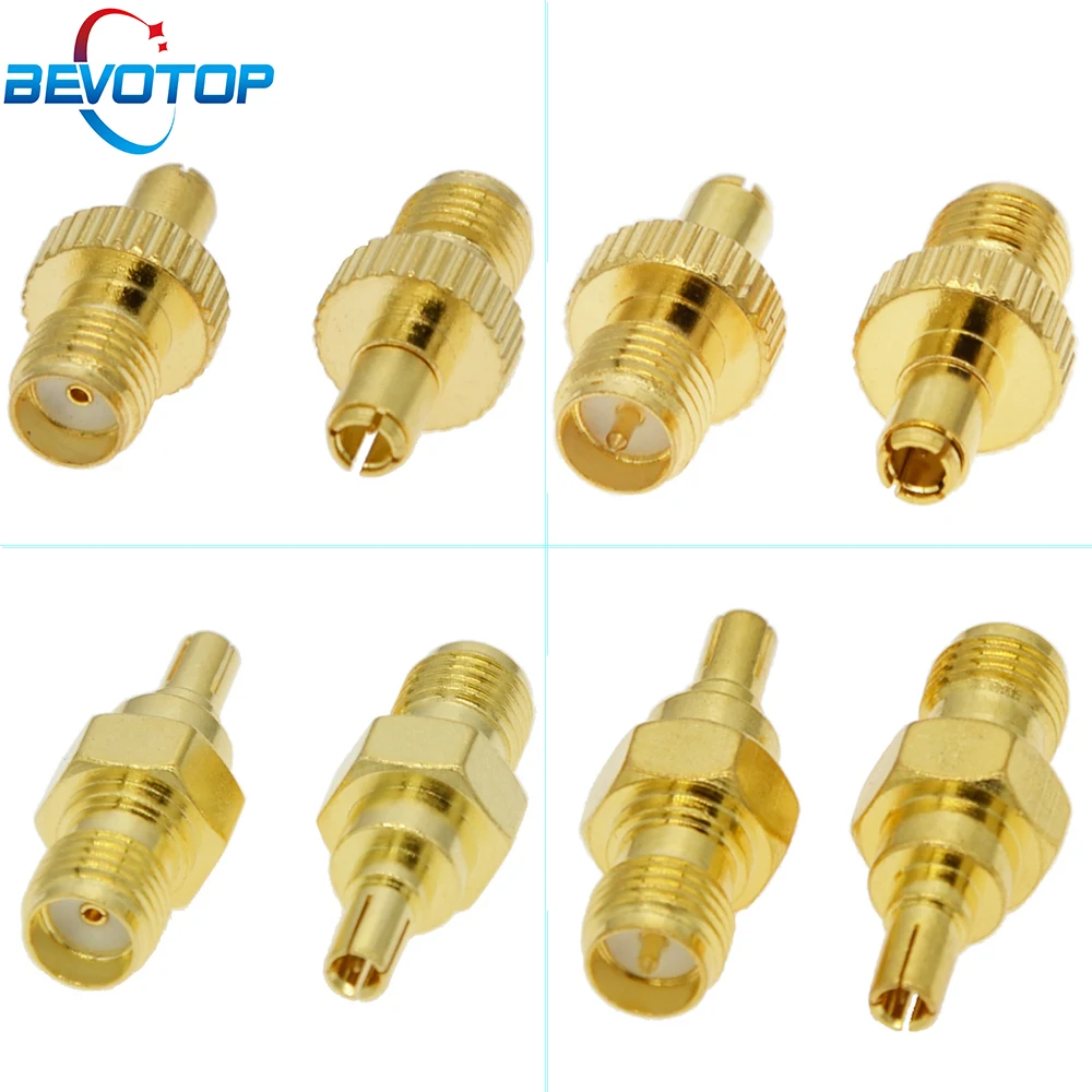 

100pcs/lot RF Coaxial Adapter SMA To TS9/CRC9 Coax Connector SMA/RP-SMA Female Jack To TS9/CRC9 Male Plug Gold Plated 4 Types