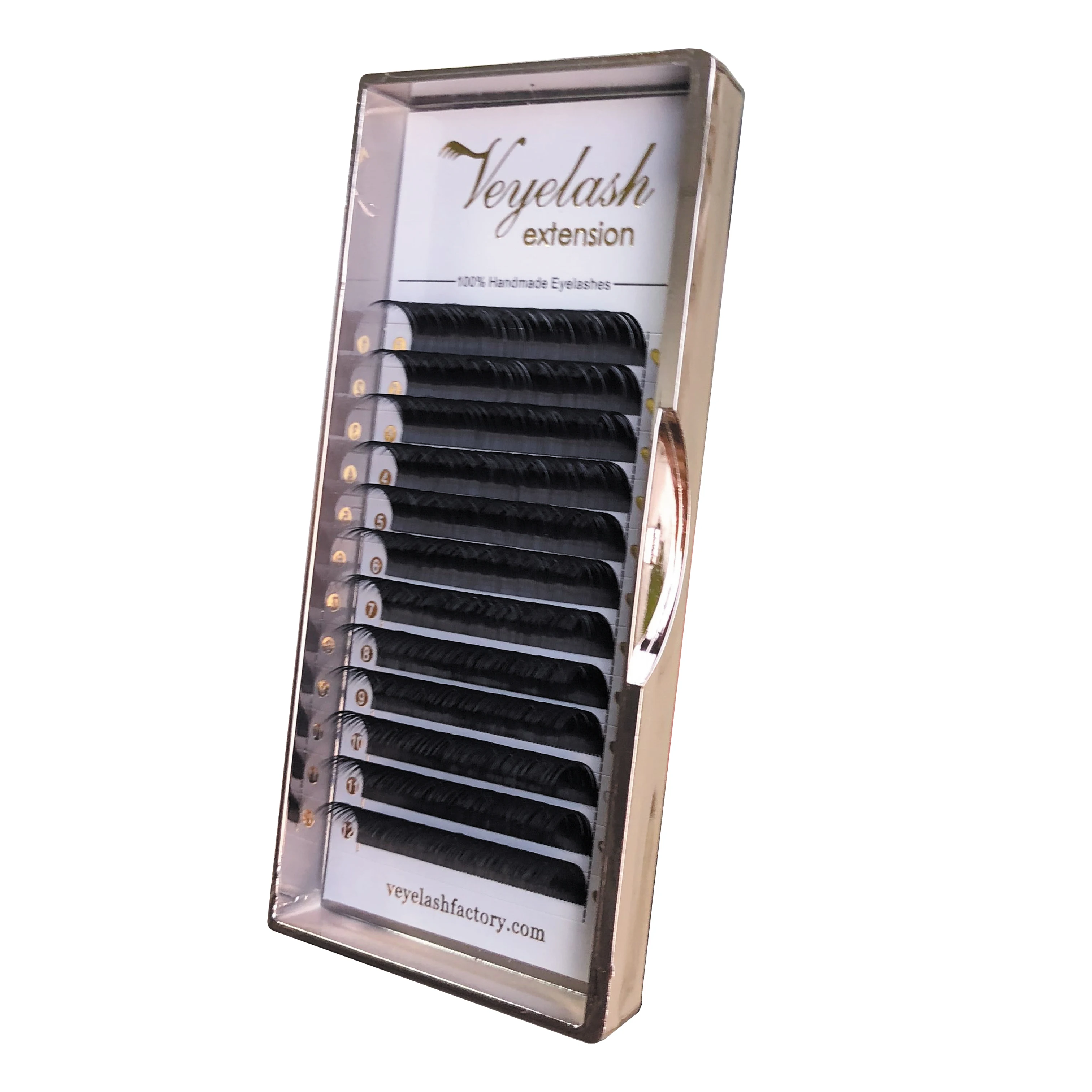 Высокообъемные ресницы Viplash 12 roes C D DD Curl lashes с индивидуальной упаковкой для