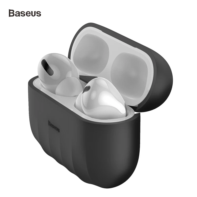 

Baseus Silicone Earphone Case Cover For AirPods Pro Shell Pattern Case Wireless Bluetooth Earphone For Apple Air Pods Protective