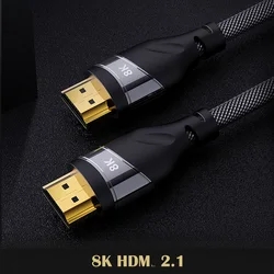 2.1 48Gbps Ultra High Speed 8K 60Hz High Definition Multimedia Interface HDMI-compatible Cable For UHD FHD 3D Xbox PS3 PS4 TV