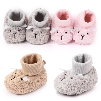 

shoes winter Infant Boots Winter Baby Boy Girls Anti-Slip Cartoon Warm Socks Shoes Prewalker Anti-slip Prewalker Sneakers 0-12M
