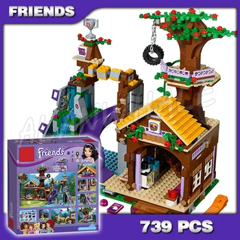 739 sztuk przyjaciele przygoda obóz dżungla leśne drzewo dom 10497 Model cegły budowlane bloki Emma zabawki dziewczyny kompatybilne z tanie i dobre opinie 4-6y 12 + y 7-12y 18 + CN (pochodzenie) Kompatybilne z lego friends Unisex Mały klocek do budowania (kompatybilny z Lego)