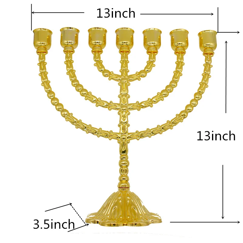 Хрустальный подсвечник большой Menorah канделябры латунные золотые подсвечники 7 разветвленные религиозные