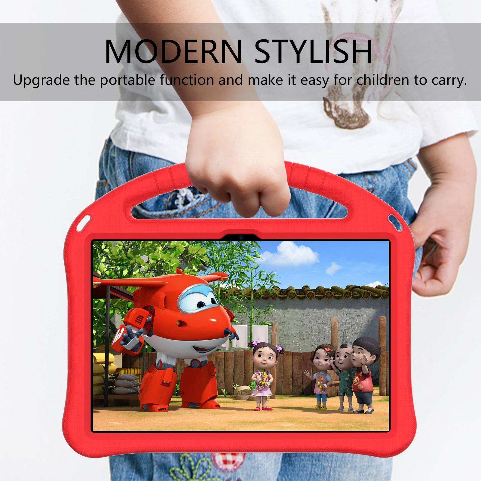 For Samsung Galaxy Tab A7 Lite 8.7 2021 SM-T220 T225 Kids Shockproof EVA Stand Case With Hand Holder Tablet Cover
