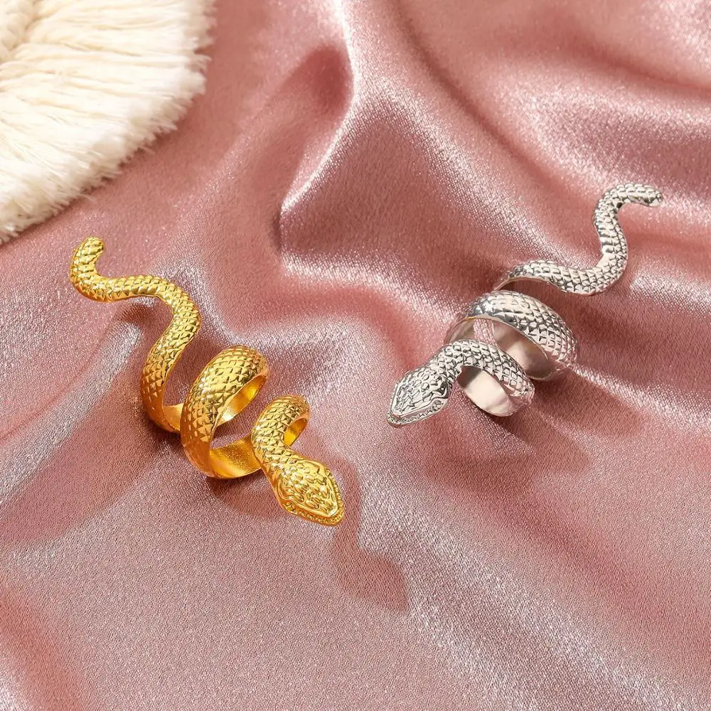 Snake Cobra Shaped Retro Punk Adjustable Ring