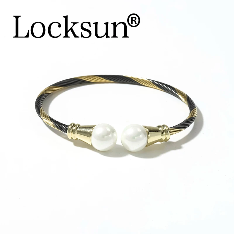 Locksun, дизайн, Индивидуальные женские браслеты, цепочка из нержавеющей стали, шарм, открытый, регулируемый, эластичный провод, аксессуары, браслеты