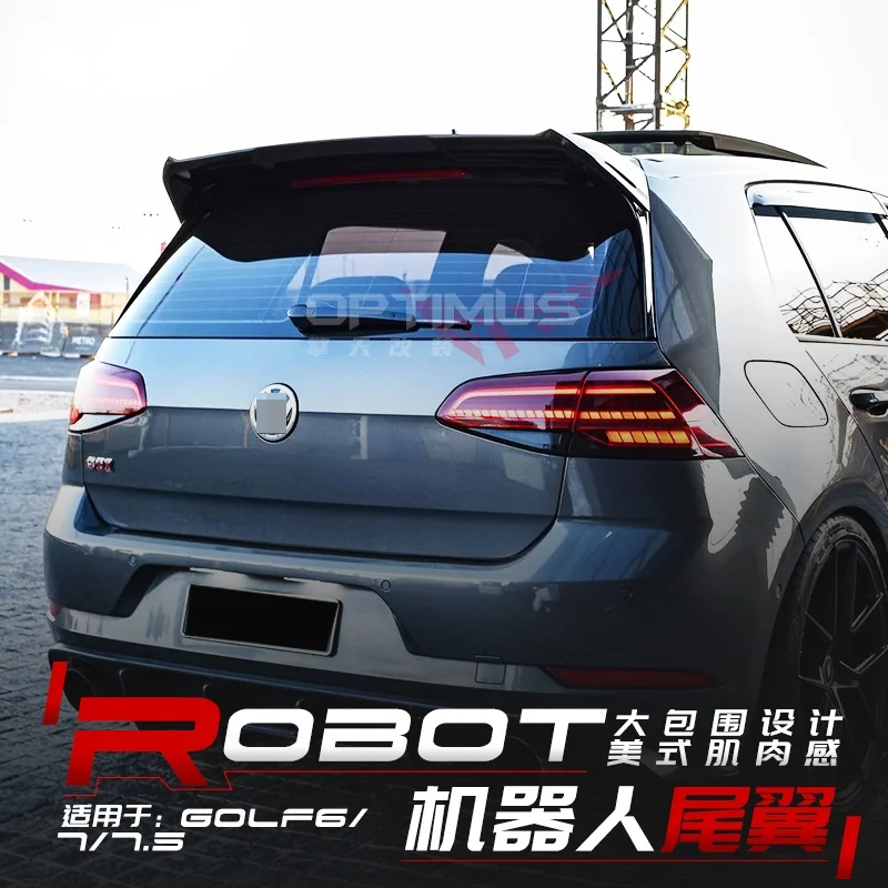 Per Volkswagen Vw Golf 7 Mk7 7.5 Gti Gti Spoiler 2014-2019 Abs Plastica Posteriore Tetto Tronco Spoiler Ala
