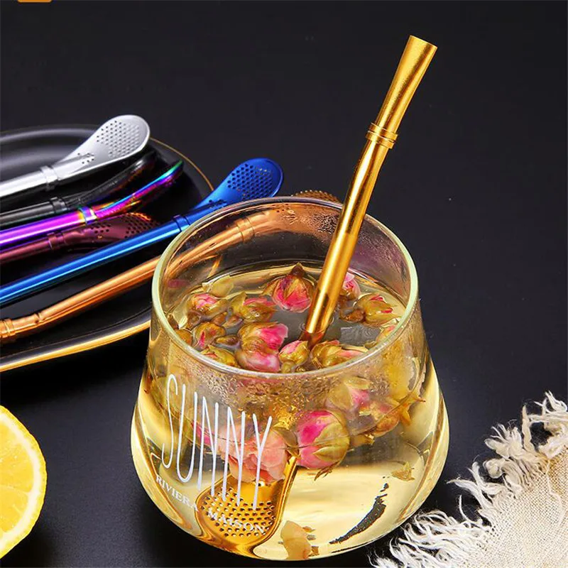 Stainless Steel Straws Metal Drinking Straws Reusable Filtered Stirring