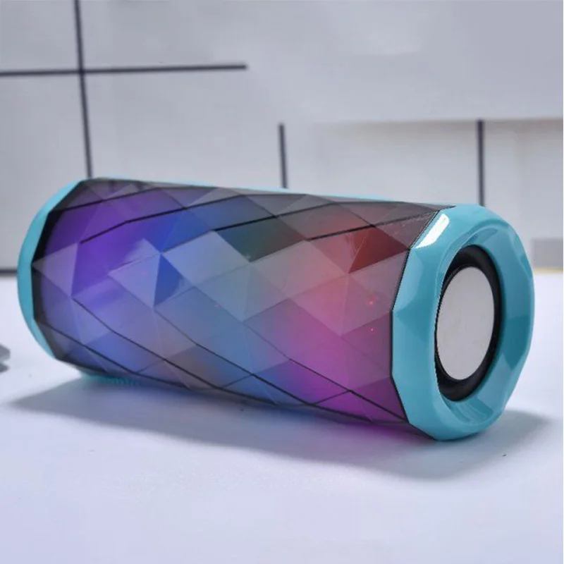 Портативный Bluetooth динамик светодиодный беспроводной динамик на открытом воздухе TF карта сабвуфер FM радио Саундбар USB 3,5 мм Aux Play Boombox с микрофоном