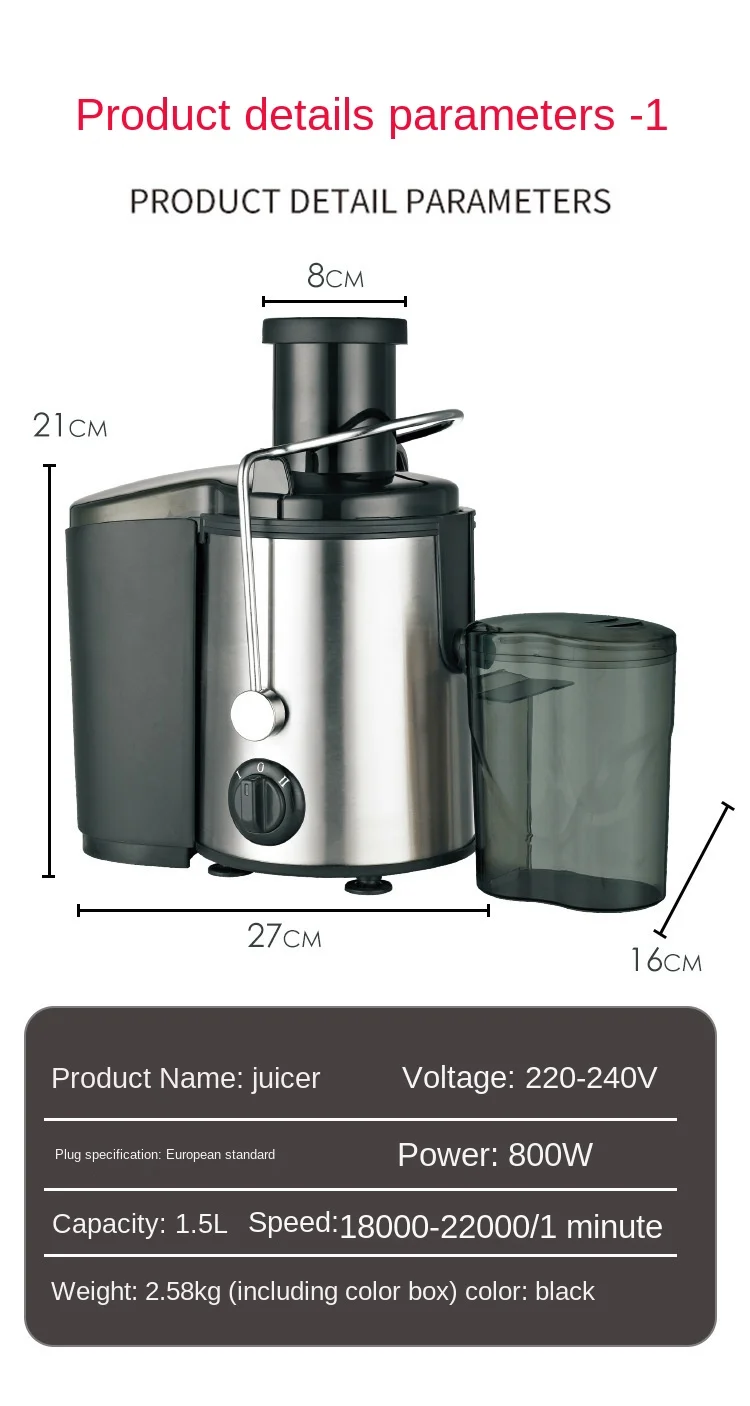 manual frutas espremedor extrator suco 2 engrenagem