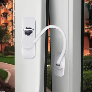 

2PCS Kids Window Door Restrictor Security Safety Lock with Cable for Home Kitchen Living Room Bedroom Kindergarten School