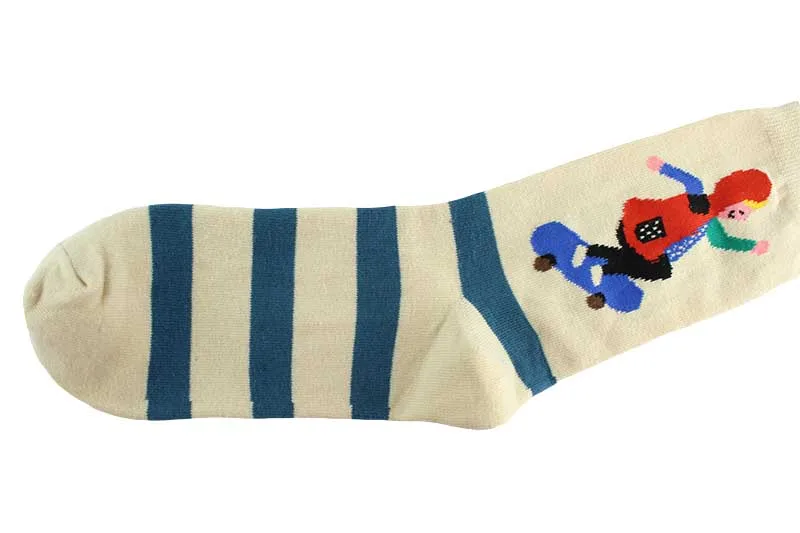Креативные модные носки унисекс, забавные носки в стиле хип-хоп с изображением собаки, кошки, смайлика, Harajuku Happy Sokken