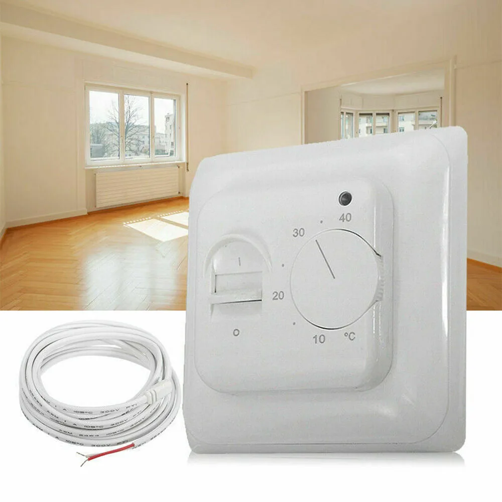 

Electric UnderFloor Heating Thermostat Control Switch+Floor Sensor 230V 16A