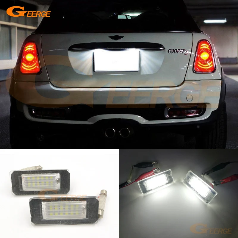 

For MINI Cooper R56 R57 R58 R59 2006-2014 Excellent Ultra bright 3528 Led License plate lamp light No OBC error