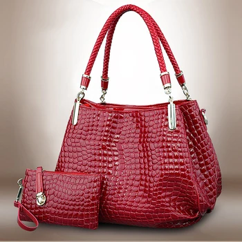 

Famous Designer Brand Women Leather Handbags 2020 Luxury Ladies Hand Purse Fashion Shoulder Bags Crocodile