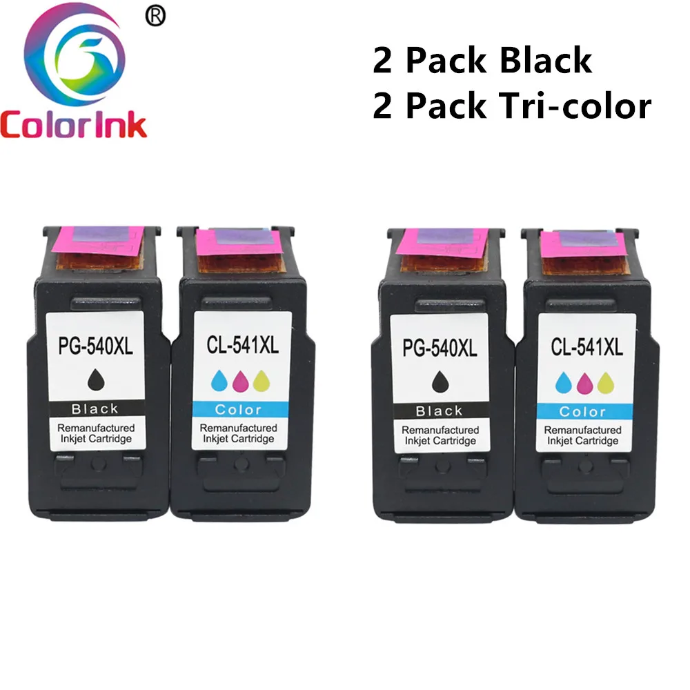 ColoInk PG-540 CL-541 для Canon PG540 CL541 чернильный картридж pg 540 для Canon Pixma MG4250 MG3250 MG3255 MG3550 MG4100 MG4150 принтер - Цвет: 2 Set (BK and Color)