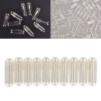 

Practical 1000Pcs Transparent Empty Gelatin Capsules Pill Vcaps Clear Halal Separated Box Reffiable Boxes Drop Shipping