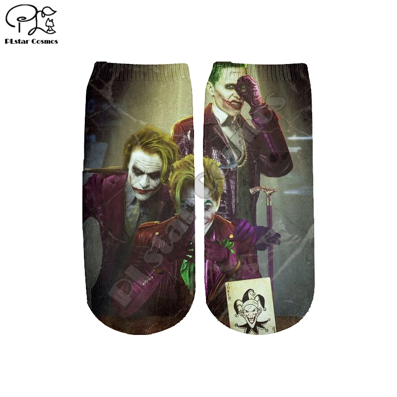 PLstar Cosmos/дропшиппинг, Joker Joaquin Phoenix, новая мода, 3 цвета, женские/мужские/мальчики/девочки, лето-осень, короткие носки, S-1 - Цвет: 02