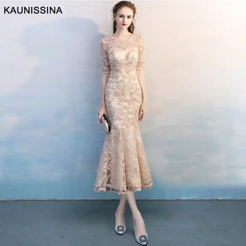 calf length cocktail dress