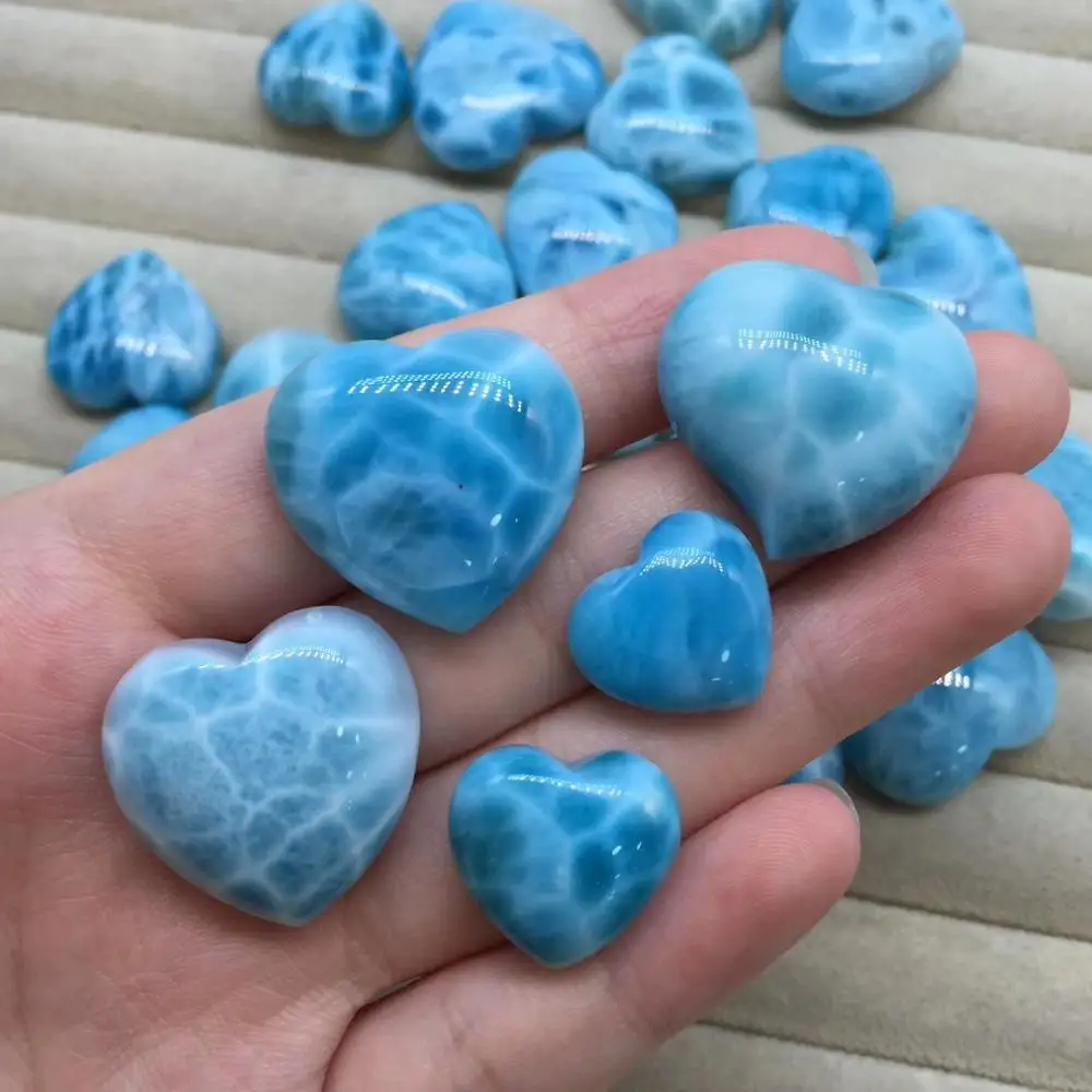 

10 styles -genuine Larimar gemstone rectangle-triangle-moon-heart-round-coin-nugget-square-horn -Drop-Oval cabochon Jewelry bead
