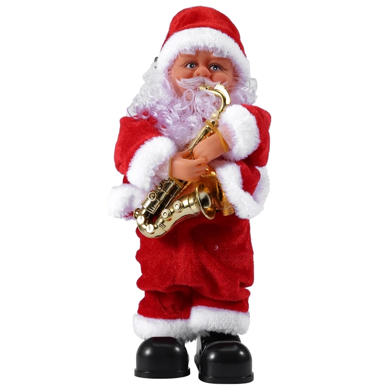 Креативный Рождественский Электрический Санта-Клаус Поющая Танцующая кукла с саксофоном игрушка Новогодний подарок для детей игрушка Navidad Xmas Decoratio