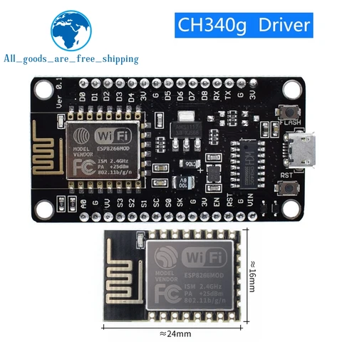 Módulo inalámbrico NodeMcu V3, dispositivo de lenguaje Lua con Wifi, CH340, el internet de las cosas, placa de desarrollo ESP8266, con antena PCB y puerto USB arduino