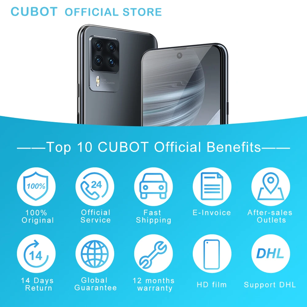 Cubot X50 Smartphone 8GB RAM 128/256GB ROM 64MP Quad Camera 6.67" FHD+ Screen 32MP Selfie NFC Global 4G LTE Mobile Phone 4500mAh 6