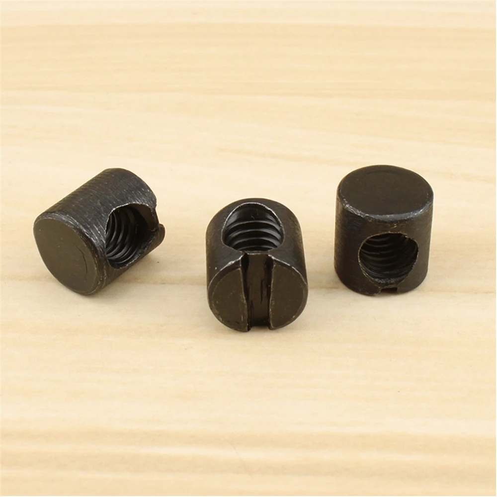 

50 Pieces Of 6mm Slotted Hammer Head Nut Furniture Screw Nut Two In One Connection Fixing Piece