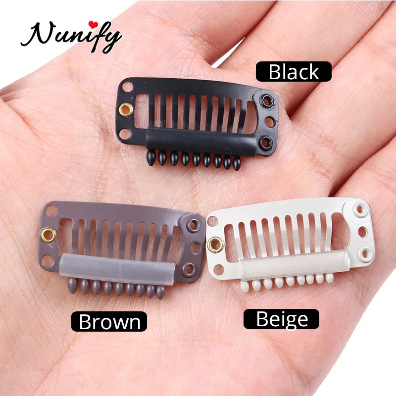 Nunify-레미 헤어 클립, 플랫 헤어 클립, 와이어 모양 직조 가발, 가발 9 개, 가발, 헤어 스타일 액세서리 도구, 헤어 익스텐션 클립