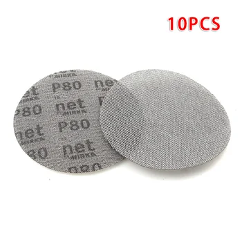 

Disc Sandpaper Mesh Pad Replacement Supplies 80-240 Grit 150mm 10pcs Gray
