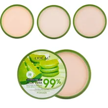 Горячий 1 шт алоэ вера увлажнитель для лица порошок разглаживающий экстракт прессованная пудра дышащий макияж тональный, для придания яркости основа