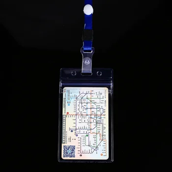 

ID Card Cover Premium Portable Waterproof PVC Labels Business ID Card Case Documents Install Transparent Protector Badge Holder