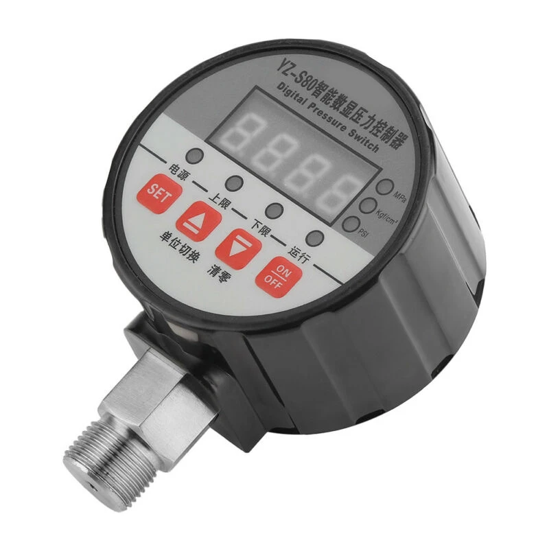 

220V Digital Water Pressure Switch Digital Display Eletronic Pressure Controller For Air Compressor Water Pump 0-200Bar G1/4 0.5