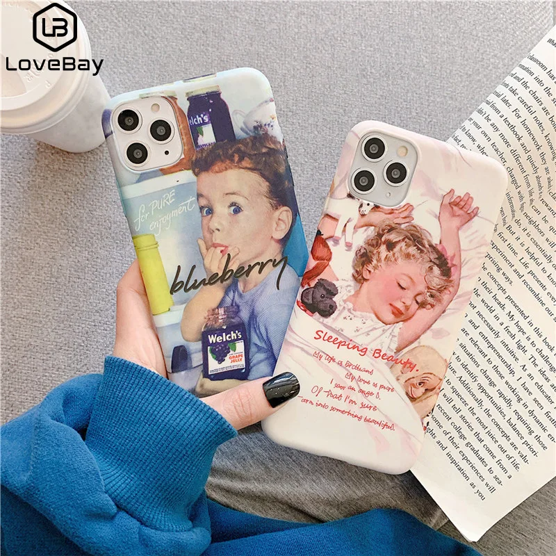 Lovebay милый чехол для телефона с рисунком девочек и мальчиков iPhone 11 Pro Max 6 6s 7 8 Plus X XR