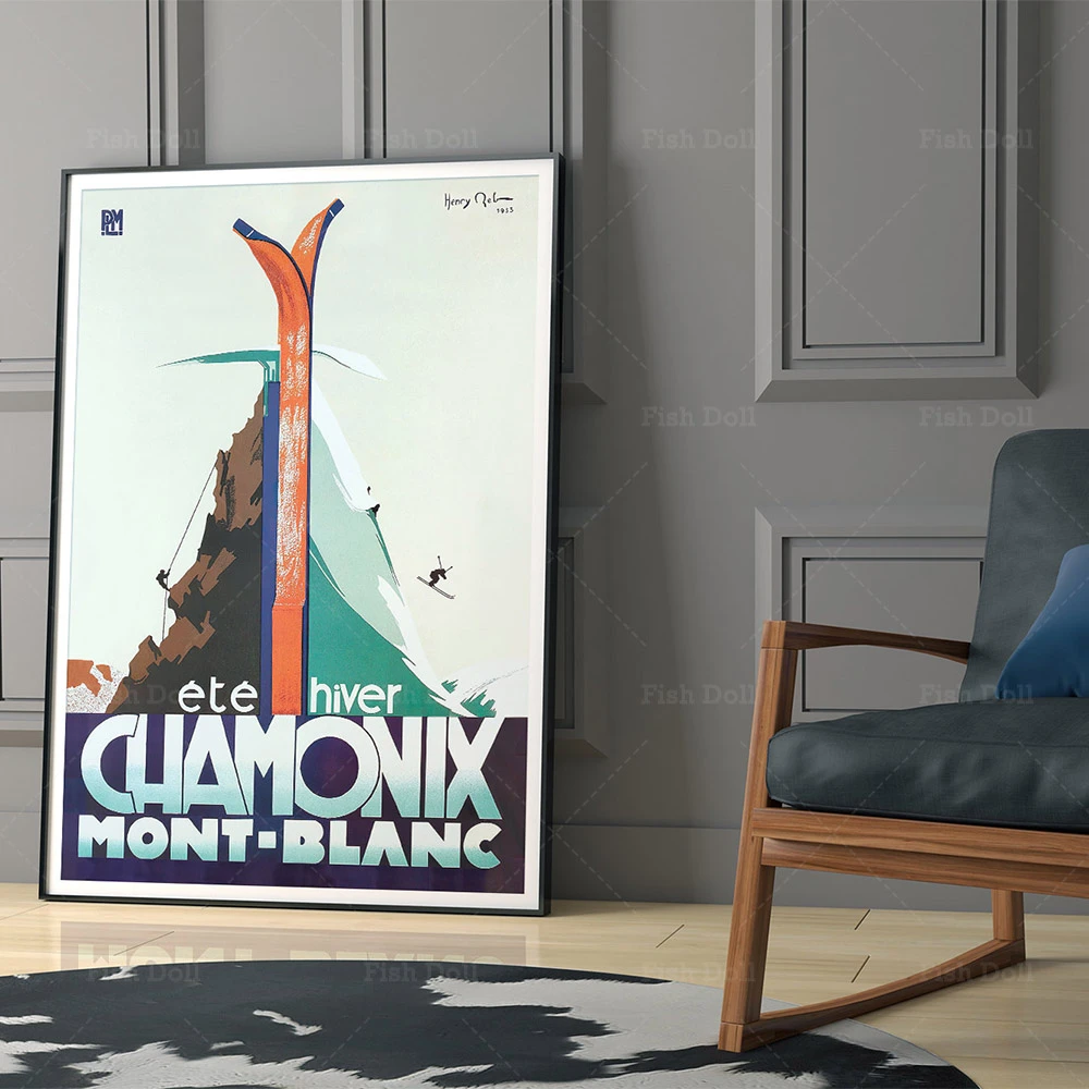 Du Mont Blanc Hiking Adventure Poster Trekking Print Wall Art Chamonix Graphic Print Poster Canvas Painting Ete Hiver Chamonix Painting Calligraphy Aliexpress