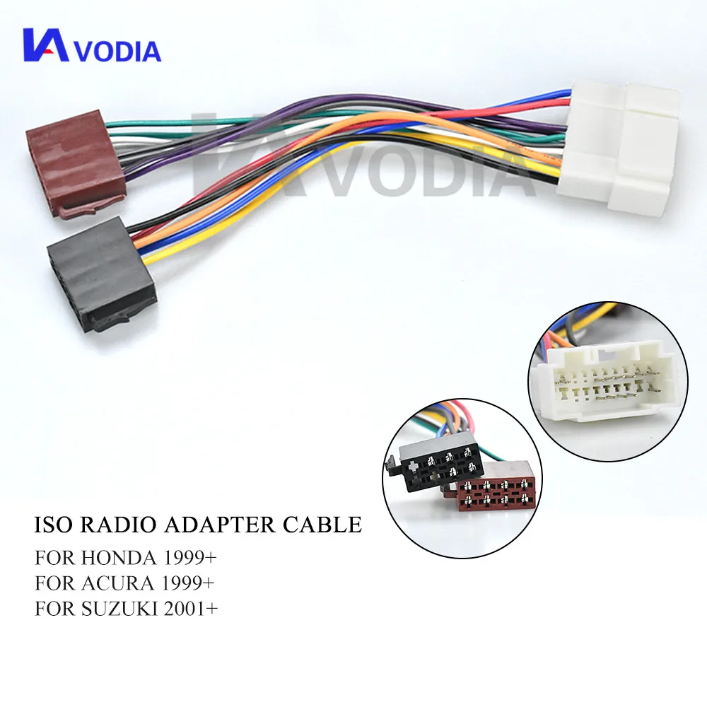 

12-012 ISO Radio Adapter for Honda Acura Suzuki Fiat Nissan Opel Wiring Harness Connector Leads Cable Plug Adaptor