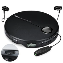 Reprodutor de música compacto para cd. portátil, reprodutor de música, hifi, cd com fones de ouvido, cd music player, discman