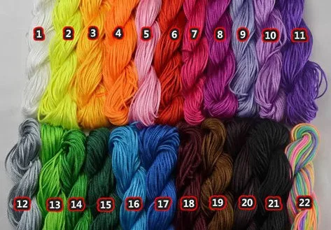 

DHL FREE can choose color 22 mixed color Knot String Nylon crystal Cord Rope for Bracelet yut75