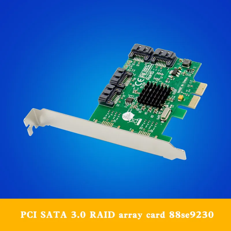 

PCIe SATA 3.0 RAID array card built in 4-port SATA 6G raid expansion card 88se9230