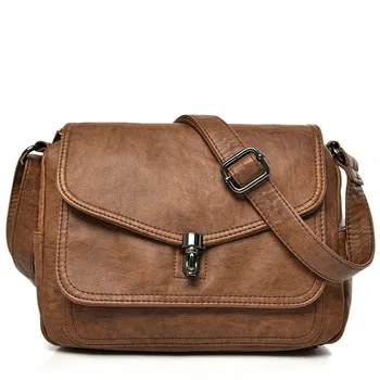 

ACELURE 2-layer Clamshell Women's Messenger Bags PU Leather Shoulder Bag Feminina Bolsa Luxury Handbags Aldy Designer Sac A Main