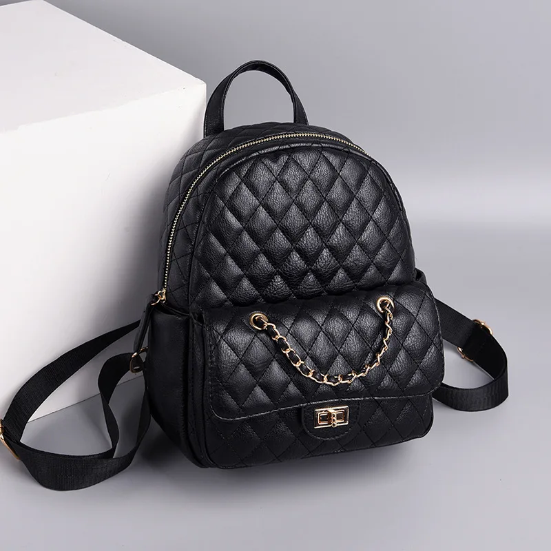 

2019 European and American fashion ring small fragrance travel small backpack women's bag double shoulder bag manufacturer