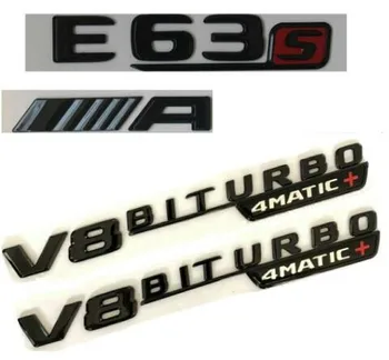 

Gloss Black E63s FOR AMG V8 BITURBO 4MATIC+ Badges Emblems for Mercedes W213