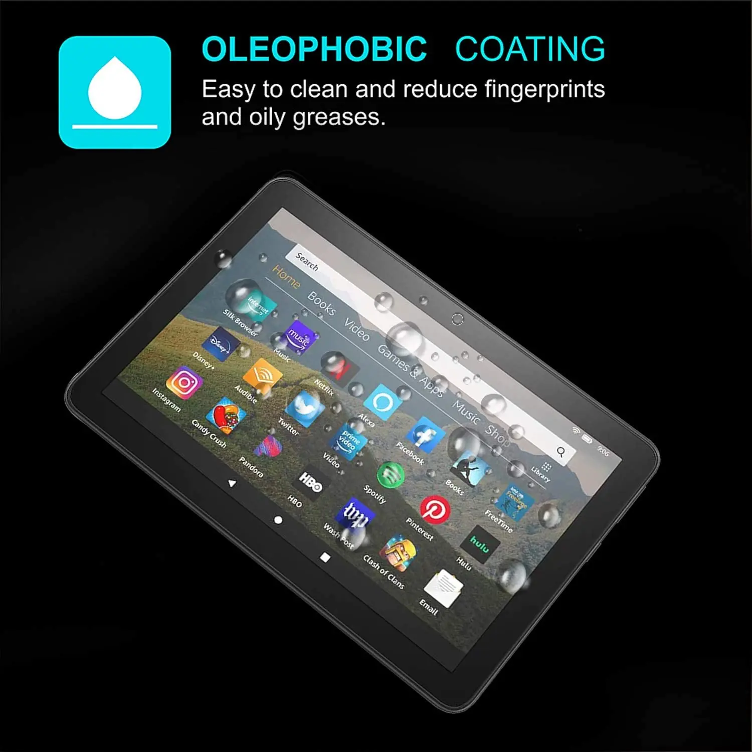 For Amazon fire HD 8 /HD 8 Plus 10th Gen 2020 -9H Premium Tablet Clear Tempered Glass Screen Protector Film Protector Cover