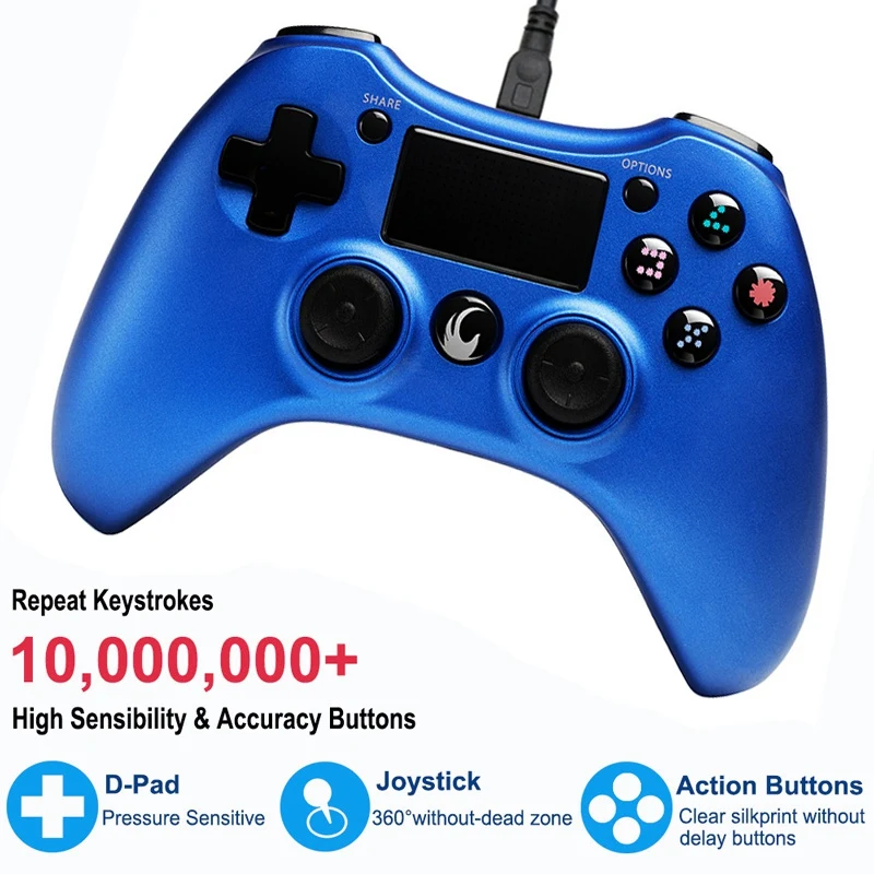 USB проводной контроллер для PS4 контроллер джойстика Проводной USB геймпад для Playstation 4 Dualshock PC PS3 Android tv Box игровой джойстик