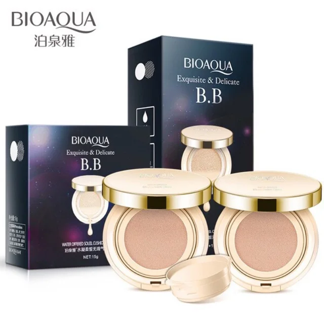 

woman 2Pcs BIOAQUA Exquisite And Delicate BB Cushion Cream