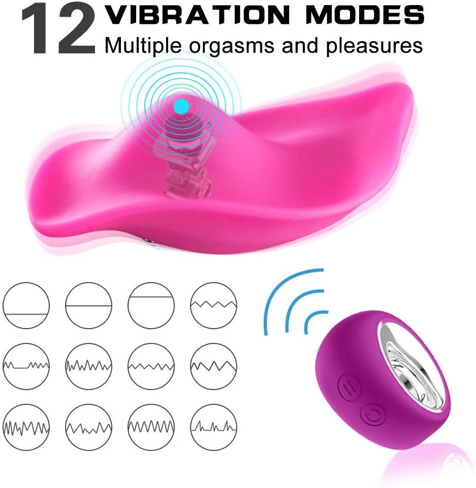 Wearable Panty Vibrator With Wireless Remote Control Panties Vibrating Eggs 12 Vibration Patterns Silicone sex toys for woman 18 | Красота и
