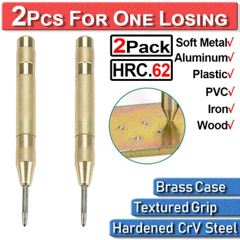 Automatic Centre Punch 5'' Automatic Center HSS Tip Brass Pin Punch Strike Spring Loaded Marking Starting Holes Tool D30 automatic center pin punch strike spring loaded strating marking hole tool breaker 8 jdh99