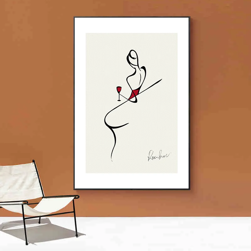 Настенная живопись на холсте минималистичные персонажи абстрактный постер