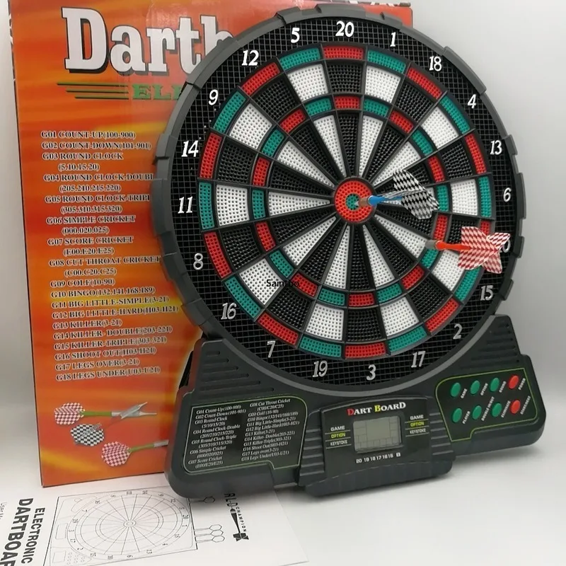 

Automatic Scoring Electronic Darts Disk Target Safety and Recreation 18 Types of Games 159 Kinds of Play soft tip darts